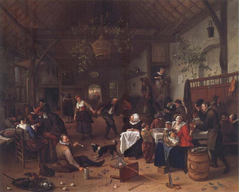 Jan Steen Merry Company in an inn Norge oil painting art